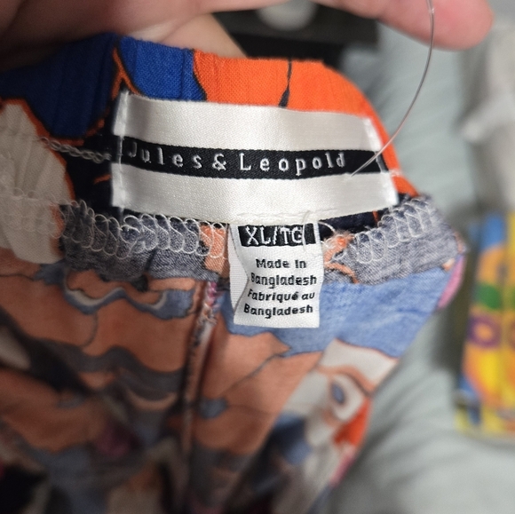 Jules and Leopold Floral Waist Tie Pants Wide Leg Sz XL - Picture 3 of 10